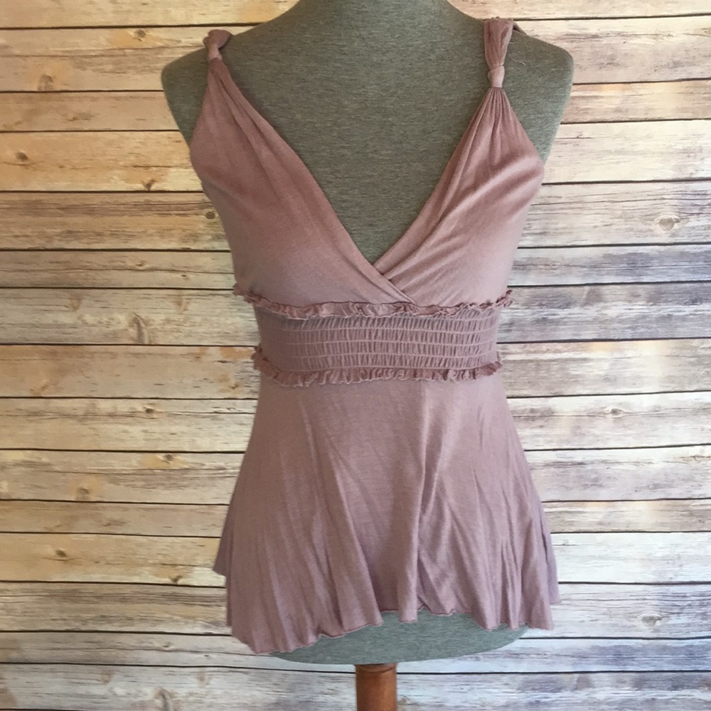 Ruffle Open-Back Tank